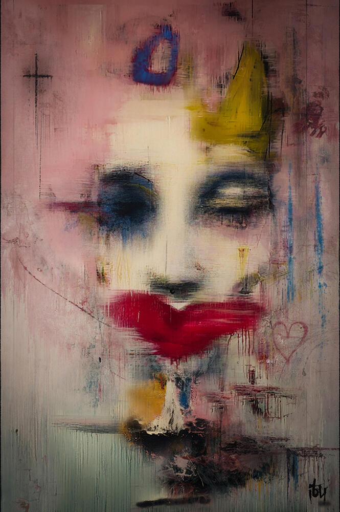 Blue Sunday- aluminium sur arbox noir - Textures mixtes 75X50 cm - 650€.