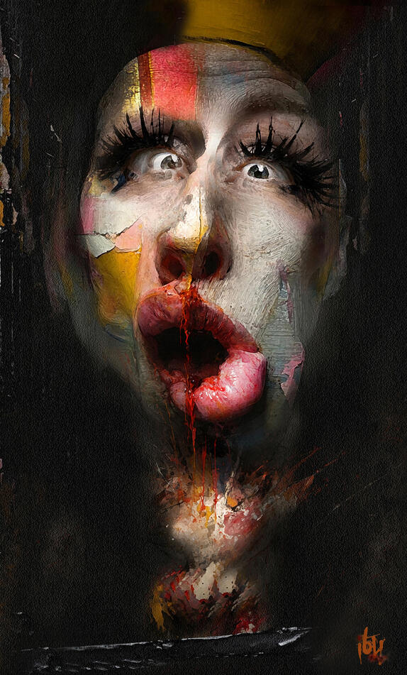 Gloria - aluminium 75X50 cm - artbox noir - textures mixtes - 900€.