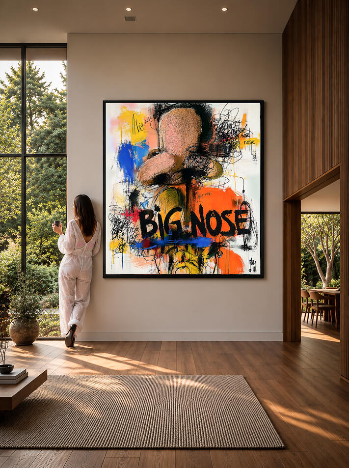 Lorsque qu'une raillerie de jeunesse devient une source d'inspiration. " Big Nose " - Disponible sur commande.