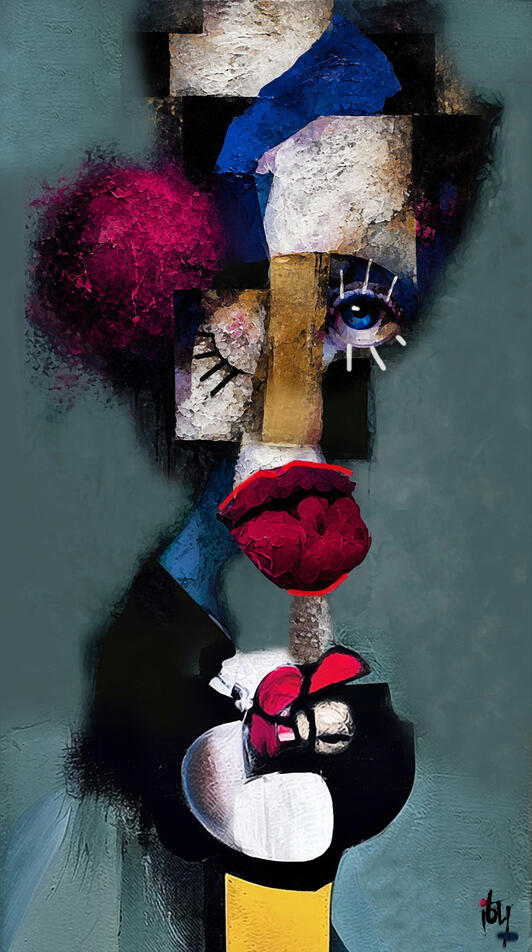 Beaucoup trop de fantômes se bousculent dans un esprit fragile - Textures mixtes.