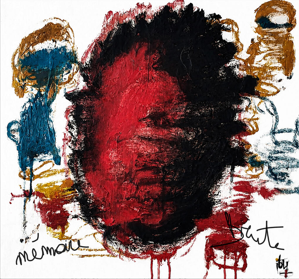 Mémoire Brute - 58X55 cm - pièce unique - textures mixtes - 700€.